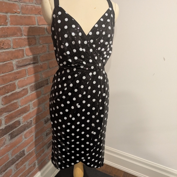 NWT SEQUIN POLKA DOT RACHEL ZOE DRESS - Picture 3 of 4